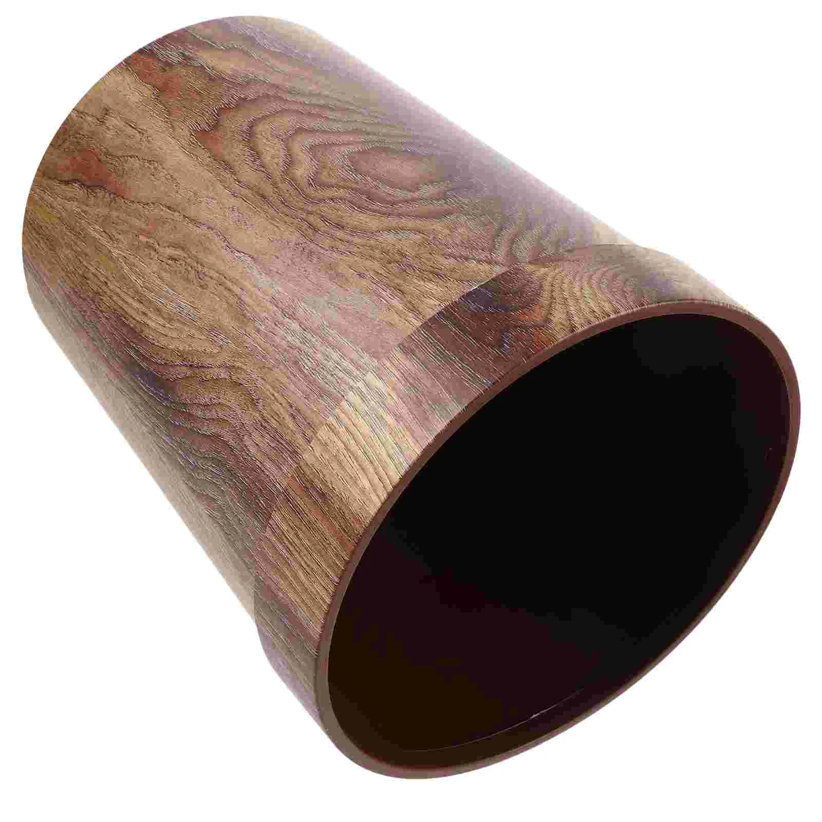 

Imitated Wood Trash Can, Woodgraining Container Vintage Trash Can Wastebasket Trash Can for Bedroom Garbage collector