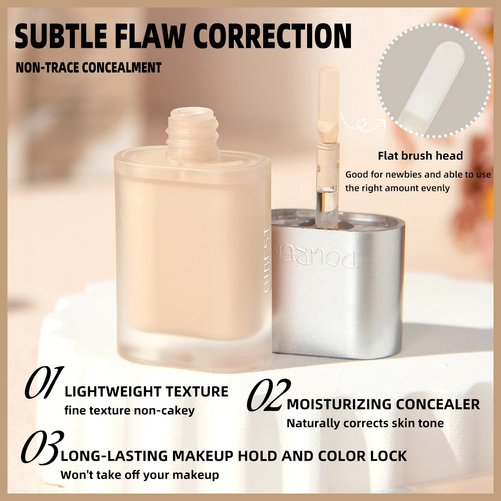 Face Concealer 5ml Liquid Foundation Waterproof Oil-Control Cover Dark Circles Cosmetic Women