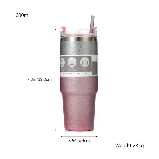600/900ml Tumblers Double Wall Water Thermal termos Coffee Mug  Flasks Stainless Steel Thermoses 30oz 20oz Cup Bottle 6