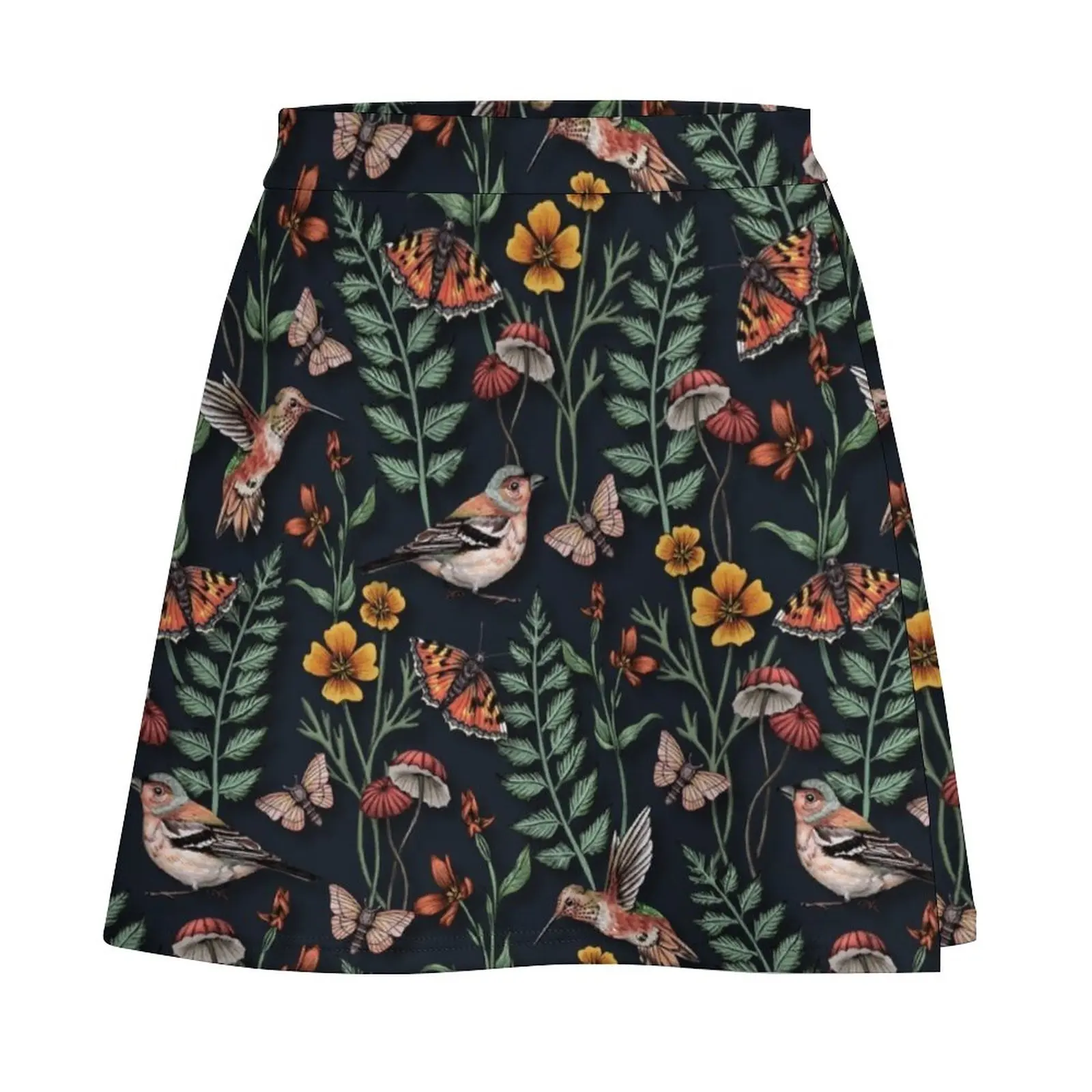 Dark Garden Birds & Butterflies Mini Skirt skirts summer 2024 woman summer dress women 2024