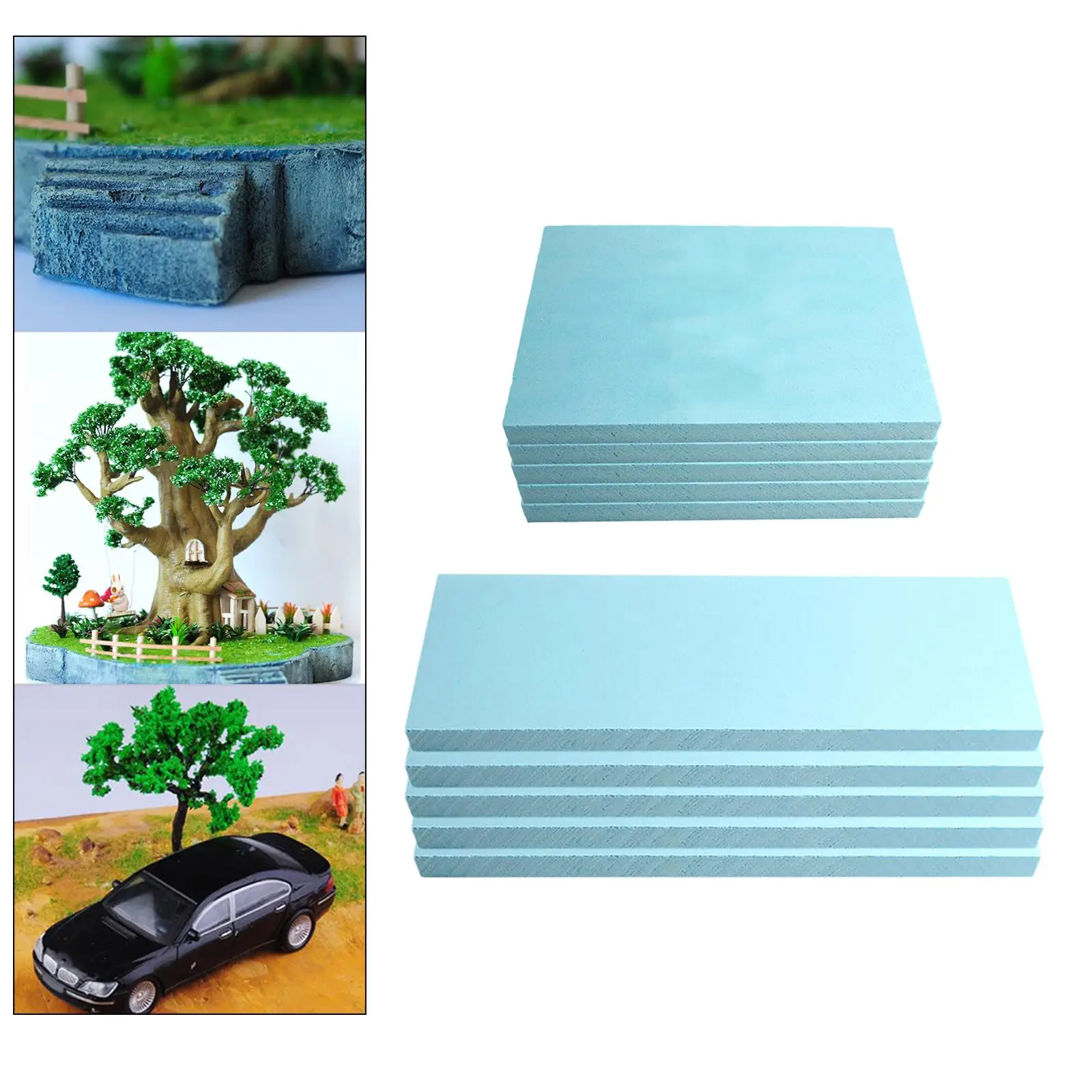 폼 슬래브 보드 공예 모델 베이스 빌딩 풍경 액세서리, 세트당 5 개
