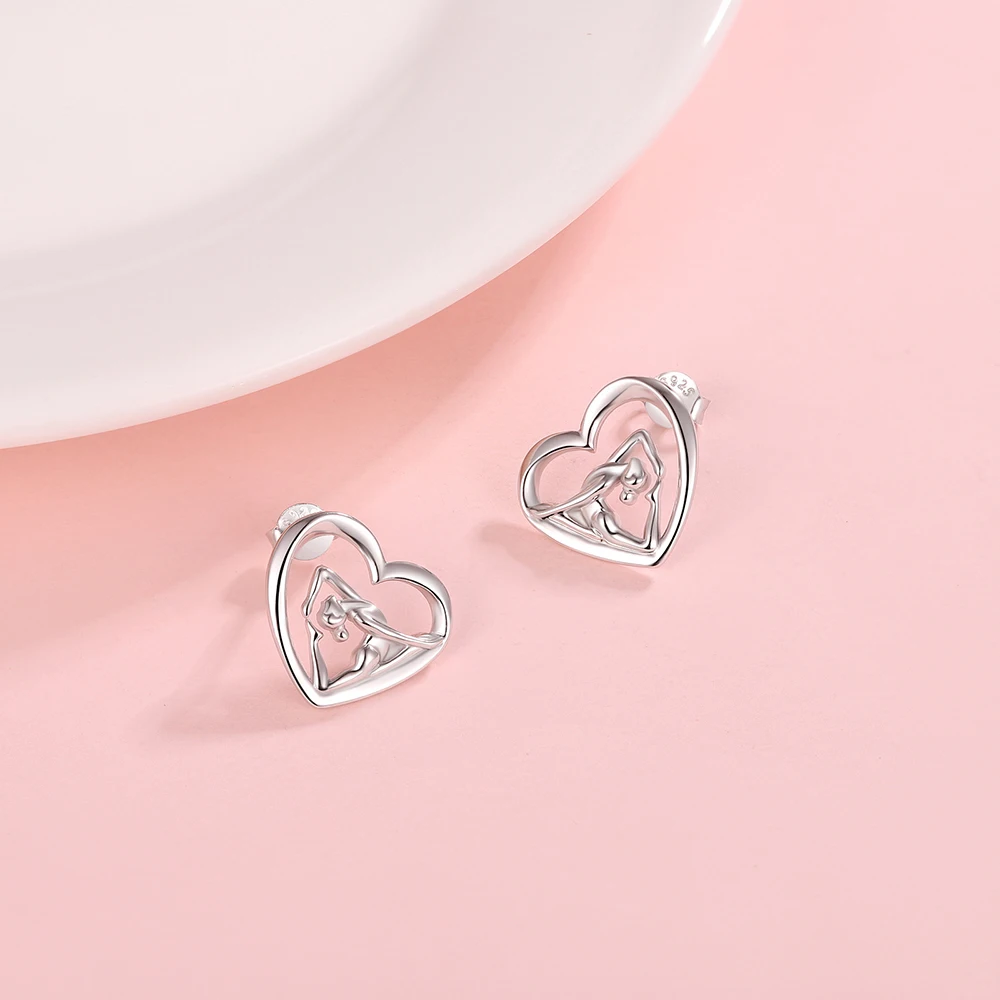 Femmes Argent Boucles D'Oreilles, Bijoux De Cadeaux D'Anniversaire