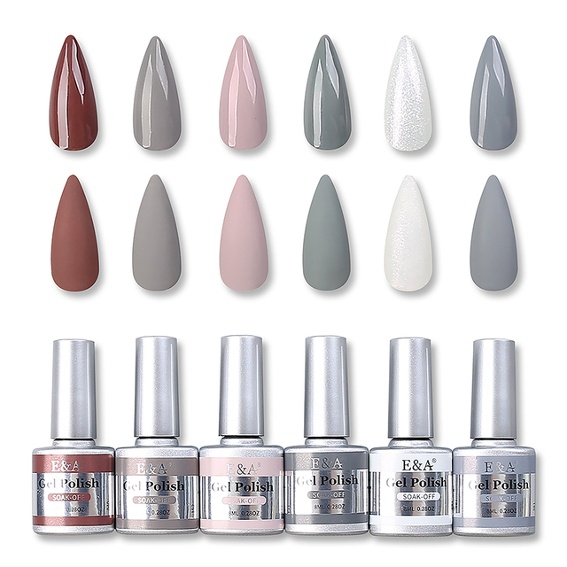 Hybrid Nail Gel Polish Soak Off UV LED Pastel Semi Permanent Nails Gels Kit Lacquer Art Design Varnish Set