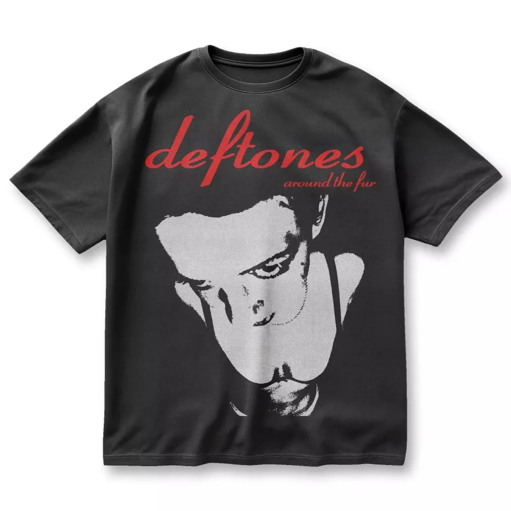 Deftones Around The Fur Men Women Printed T-Shirt Black Band Unisex Cotton Summer Street Harajuku T Shirts 2