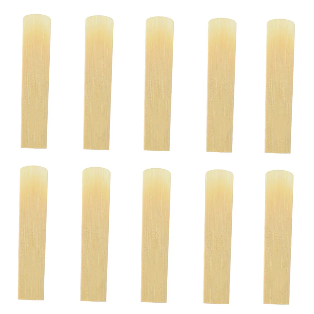 Ammoon Alto Saxophone Reed 10-pack Pieces Strength 2.5-3.0 Bamboo Reeds for Eb Alto Saxophone Sax Accessories