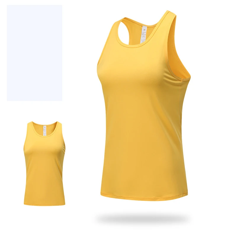 Summer Women Tight Yoga Vest High Elastic Solid Soft Breathable Sports Back Bottoming Underwear Running Slim Tank Top Outerwear 4