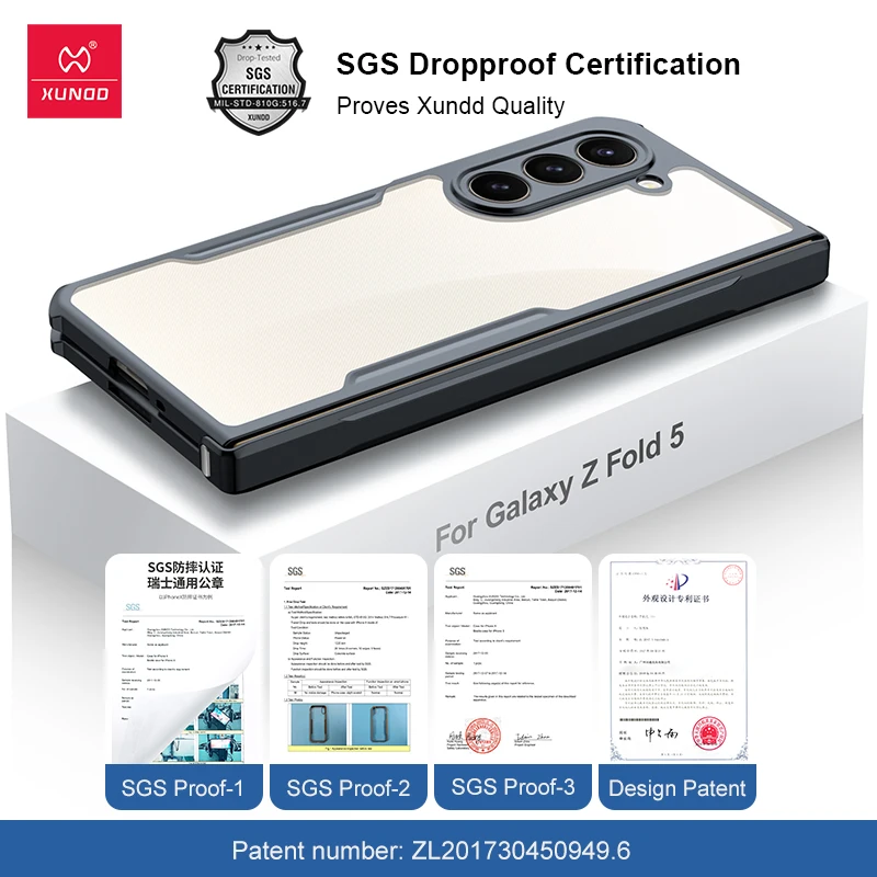 Xundd折りたたみ式ケース Samsung Galaxy Z Fold 3 4 5 6 Fold 7用