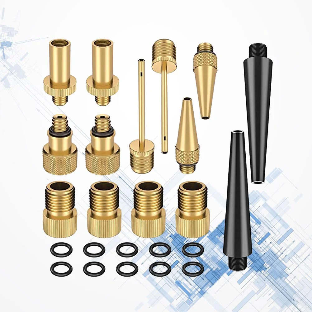 

1 Set Adapter, Sturdy Durable Copper Pump Converter Bike Parts Adapter for Cycling Bike
