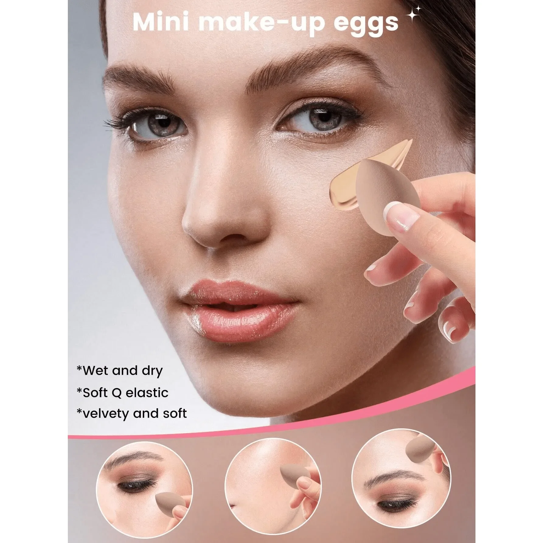 12pcs Makeup Sponge Set, Including Beauty Powder Puff,Makeup Tools, Makeup Sponge (Wet & Dry) Powder and Concealer