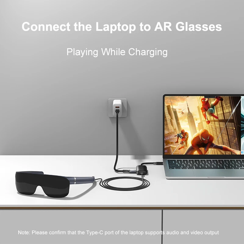 USB-C to C 컨버터 C타입 어댑터, XREAL nreal 썬더버드 에어 플러스, 화웨이 비전 글라스 전력 변환