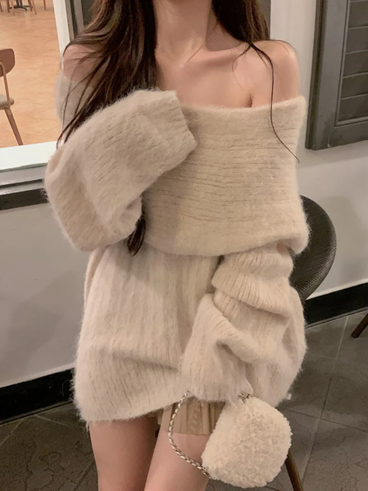 【LOTSYOU】韓国人気★Fluffy Fur Jumper Youlander Fur BUF-02 Big Fluffy Fur Knit Sweater with Real