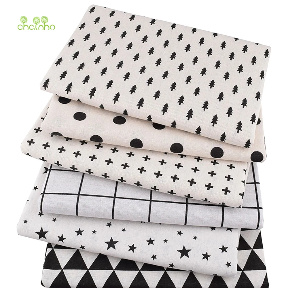 Chainho,Printed Cotton Linen Fabric,DIY Sewing & Quilting Material,For Sofa,Table Cloth,Curtain,Bag,Cushion,Furniture Cover CL20
