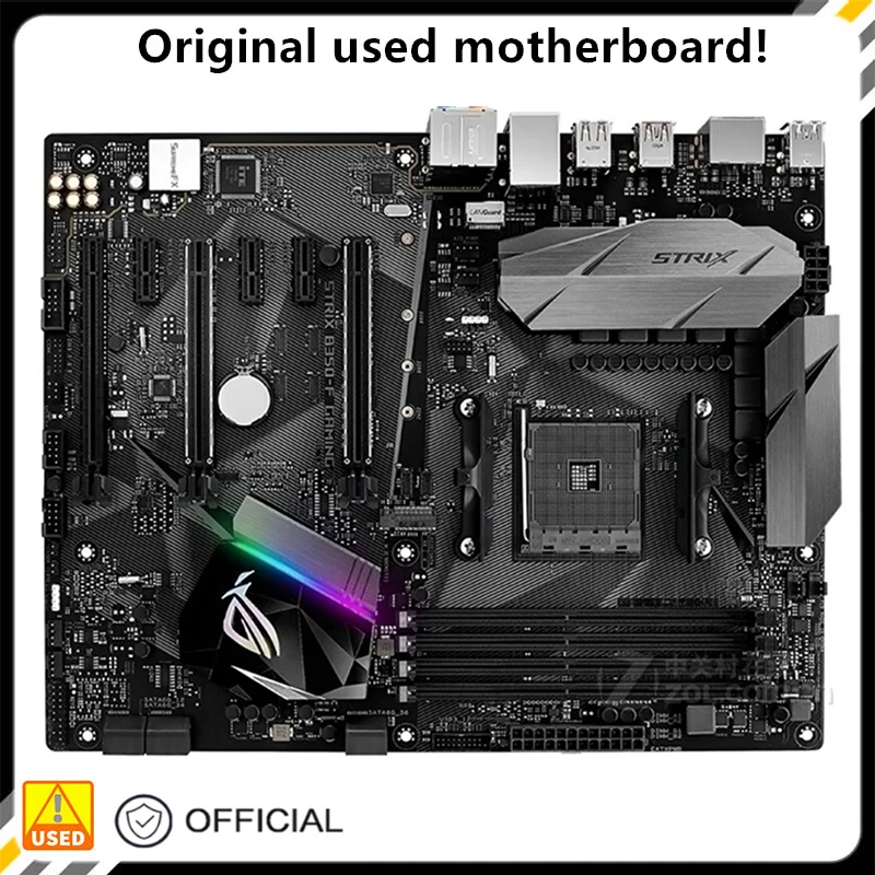 

For B350 B350F ROG STRIX B350-F GAMING Motherboard Socket AM4 For AMD B350 DDR4 USB3.0 Original Desktop Mainboard Used Mainboard