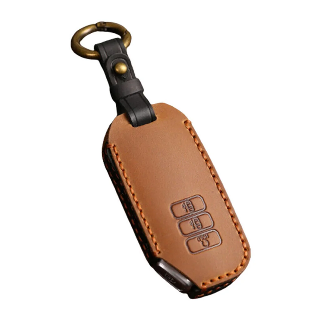 

1x Leather Remote 7 Keys 2022 Car Key Cover Case Fob Case Correct Connector Cover Direct Installation For Kia EV6