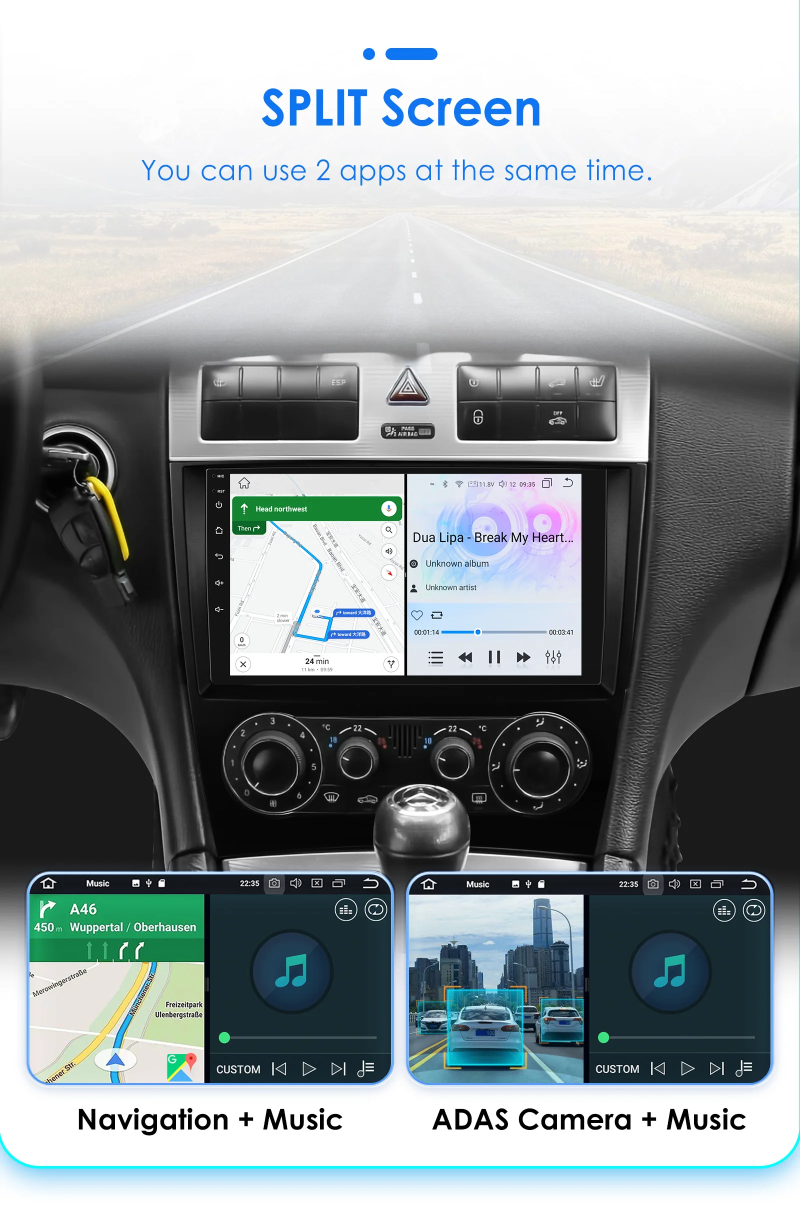 9 "2Din Android 13 Auto Radio Für Mercedes Benz CLC W203 C-Klasse C180 C200 CLK200 CLK W209 Navi GPS 4G CarPlay autoradio 8G 128G – Detail 38