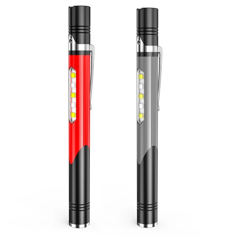 

2024 New USB Rechargeable Medical Handy Pen Light Small Nursing Flashlight LED Torch Lamp With Metal Clips Pocket Led Flashlight