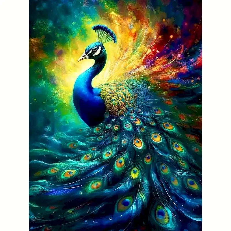 DIY Animal Scenery Painting on Canvas - Home Decor Kit (60x75cm)
