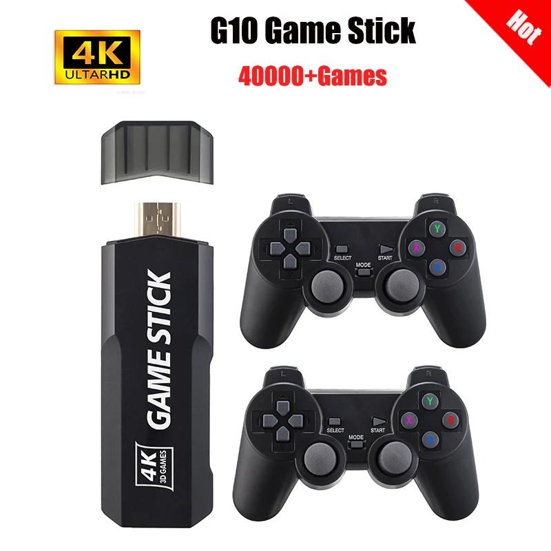 GD10 Retro TV Game Console 128G 40000 Games 4K Game Stick 2.4G Dual