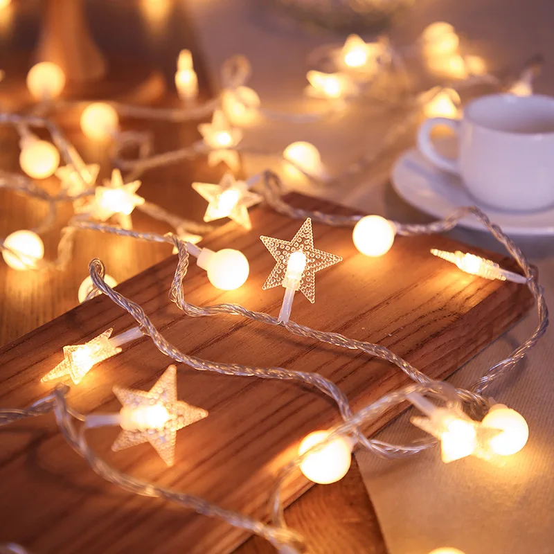 

10/20/40LED Battery Power LED Ball Garland Lights Fairy String Outdoor Lamp Christmas Holiday Wedding Garden Lights Decoration