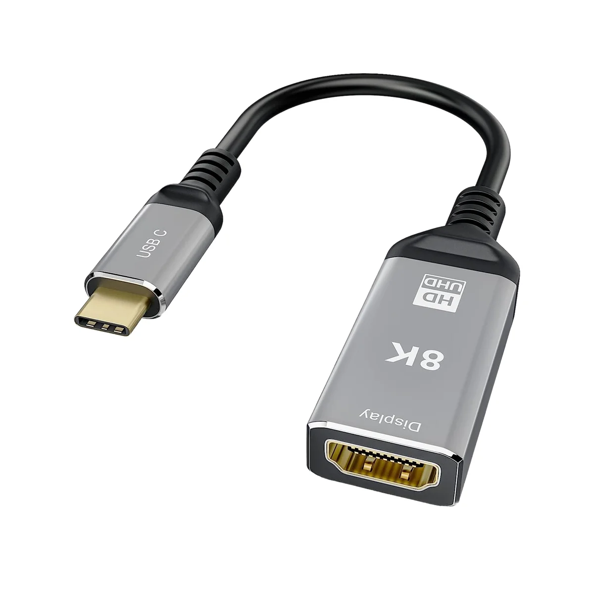 

USB C to HDMI-Compatible Adapter 4K 120HZ,8K 60HZ USB Type C to HDMI-Compatible 2.1 Adapter Support 48Gbps Transfer Rate