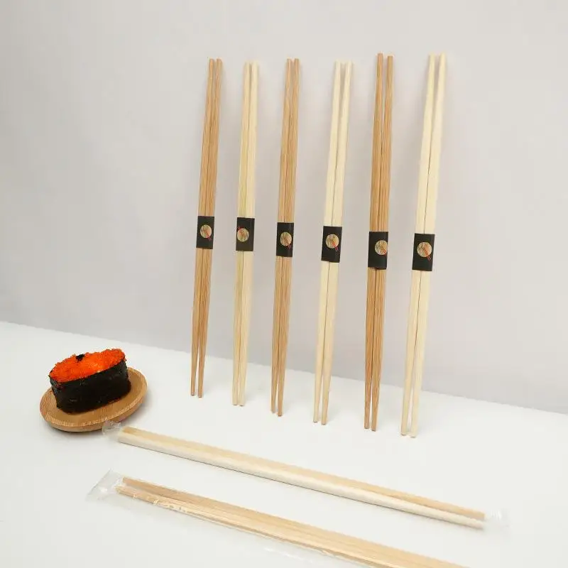 Natural Wood Reusable Chopstick Set, Ideal for Japanese Sushi, Korean, and Chinese Foods