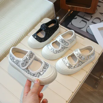 2025 Fashion Four Seasons Children Canvas Shoe Flowers Casual Sports Kids Shoes Girls