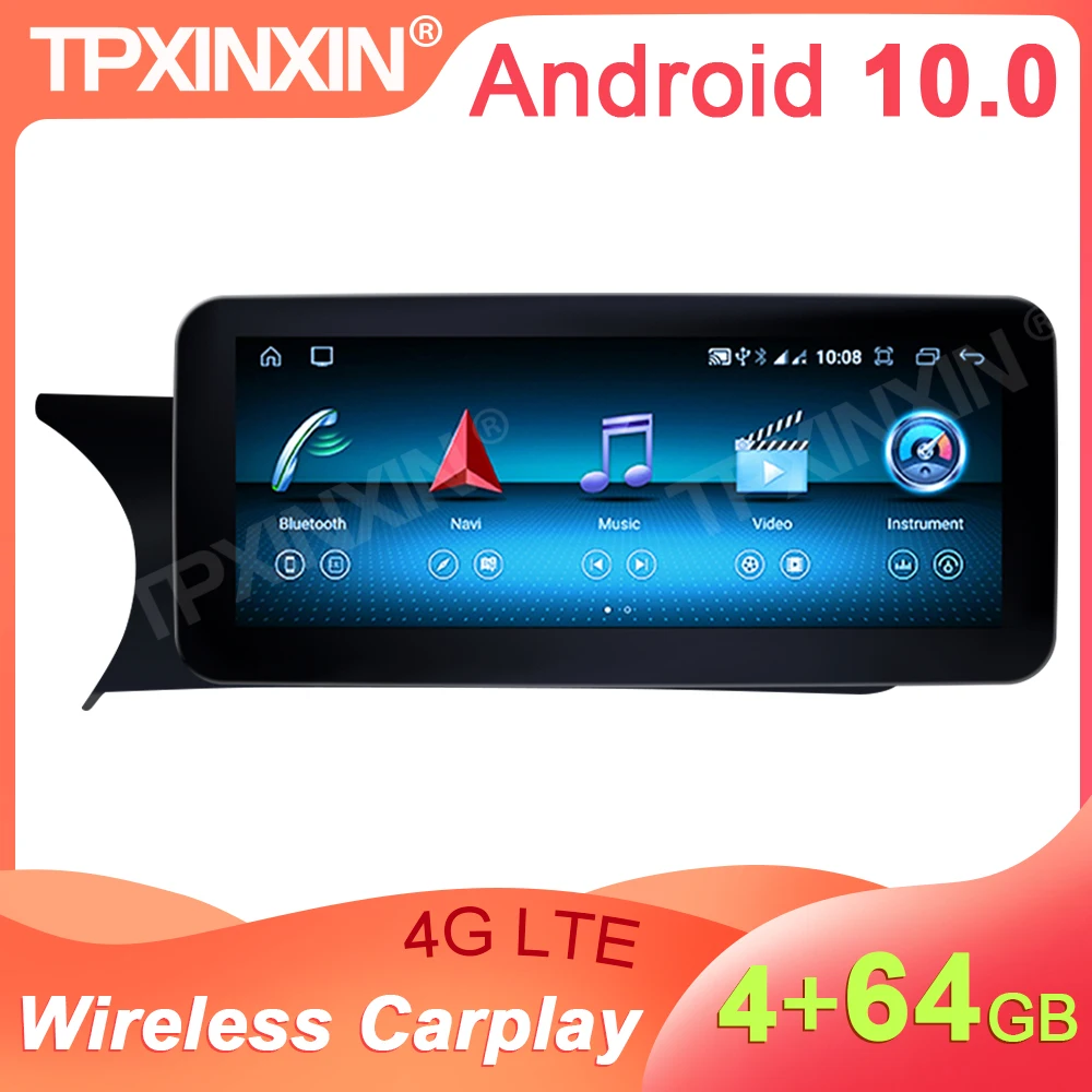 

Беспроводной Carplay Android 10 Автомобильный мультимедийный экран для Benz C-Class-W204 2011-2014 Android автомобильное радио GPS 4G SIM Idrive автомобильный ПК