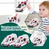 1:32 Hospital Simulation Ambulance Car ABS Early Education Toys Ambulance Can Open Door Models Vehicle For Children Boys Gifts 6