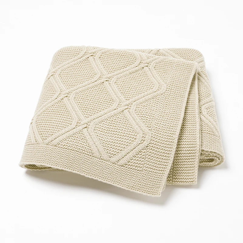 

Baby Blankets Breathable Newborn Gender Netural Knitted Stroller Bassinet Carseat Crib Cellular 100*80cm Toddler Boy Girl Quilts