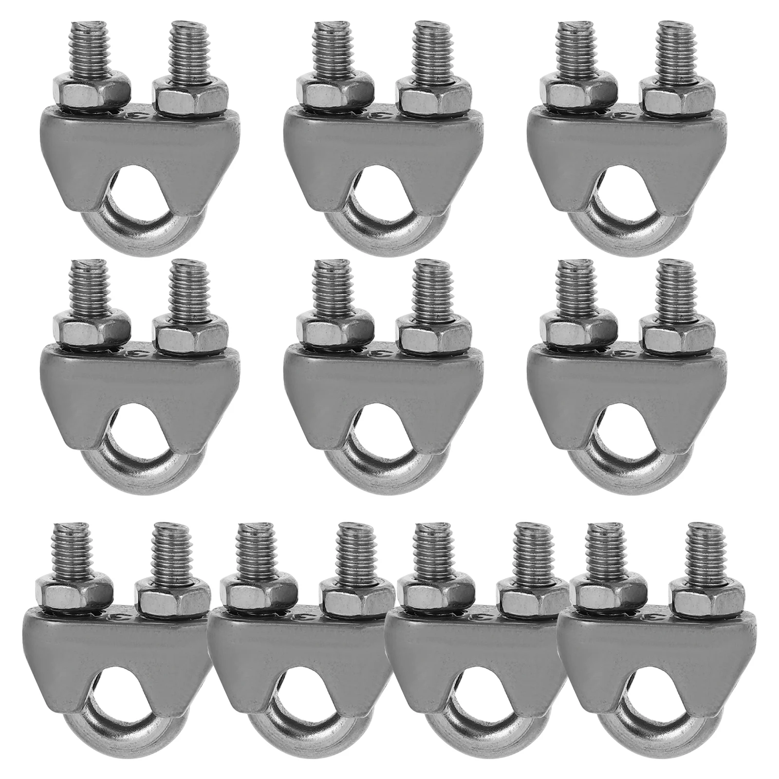 10pcs Wire Cable Clamp U- type Stainless Steel Wire Rope Cable Clip Clamp Wire Cable Fastening Clamp For Rigging Rope Wire And network engineer tools networking wire looser for cat5 cat6 ethermet cable looser twisted wire core separater lan line