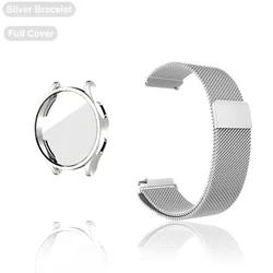 Magnetic Loop Metal Strap with Case and Screen Protector for Garmin Venu 3S (1)