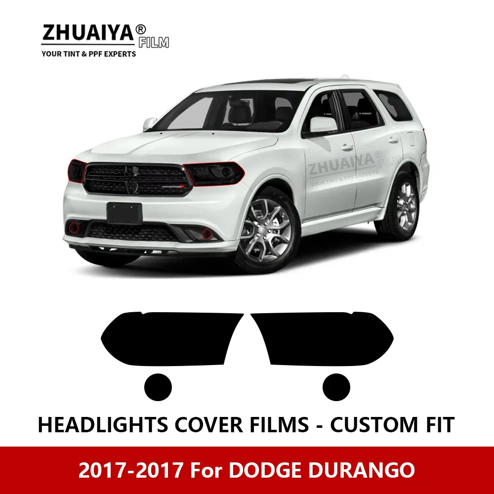 

For DODGE DURANGO 2017-2017 Car Exterior Headlight Anti-scratch PPF precut Protective film Repair film Car stickers Accessories