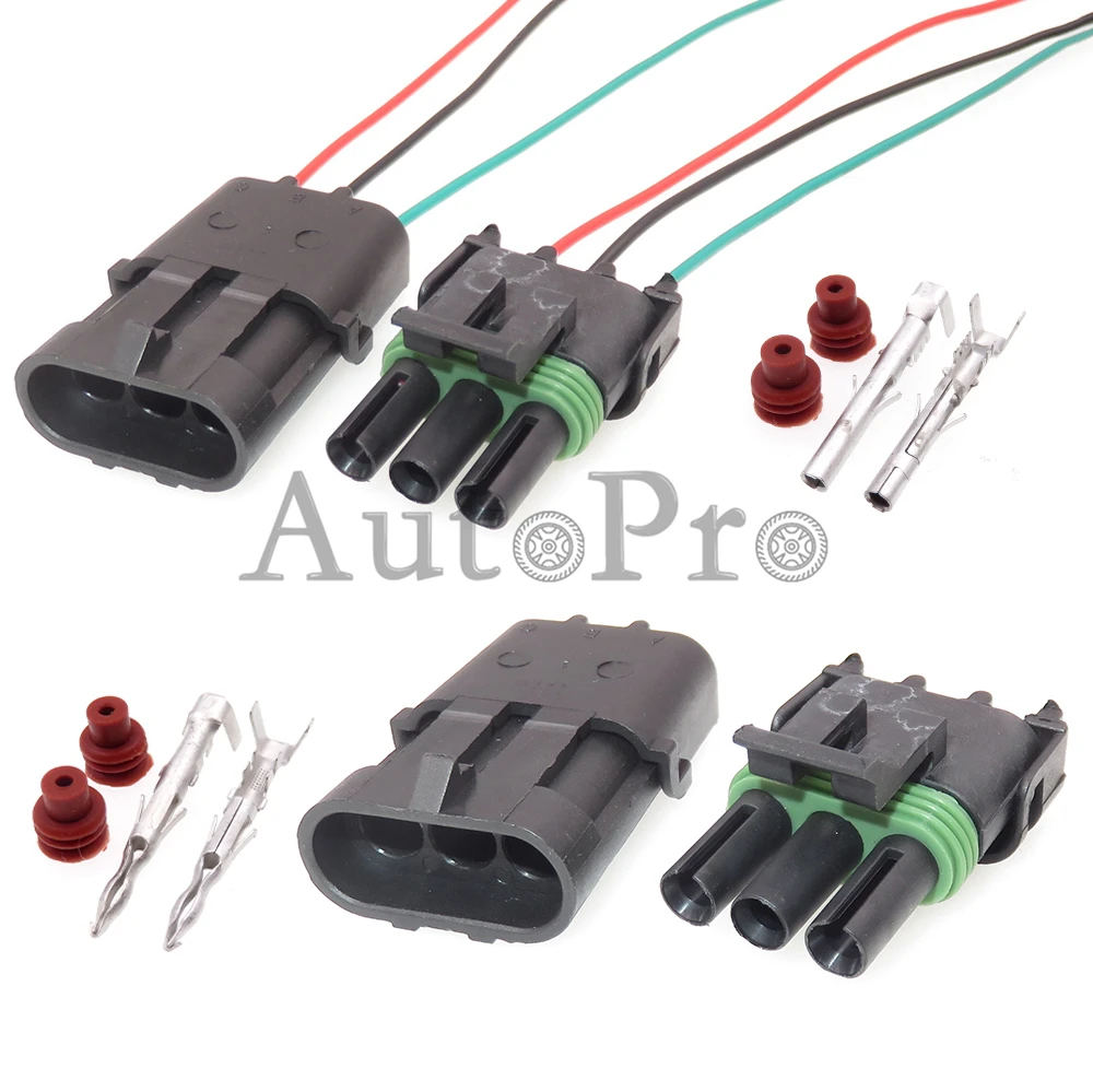 

1 Set 3 Hole 12015793 Auto Accessories 12010717 Car Starter Cable Harness Socket Auto Male Plug Female Connector