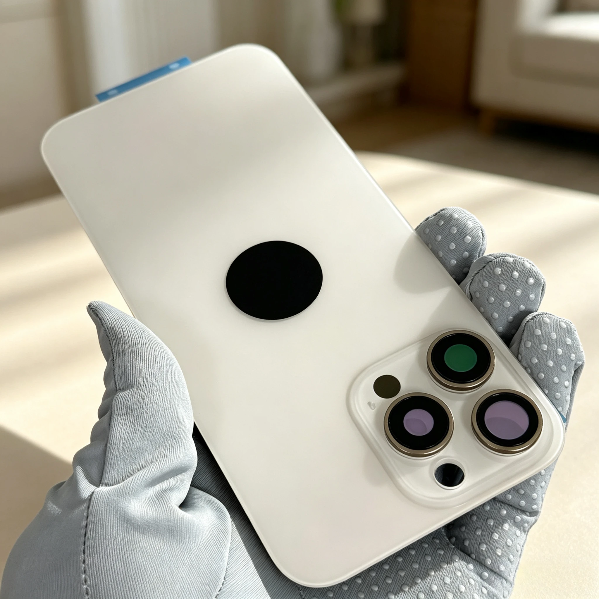 Premium Back Glass Replacement with Camera Lens Brackets and Magnets
