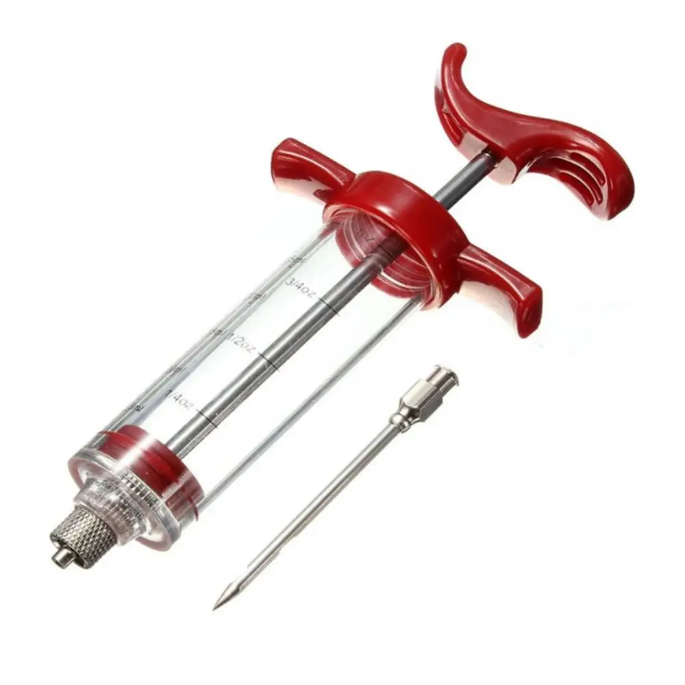 Stainless Steel Spice Syringe Marinade Injector Flavor Syringe Cooking Meat Poultry Turkey Chicken Needle Kitchen Tools