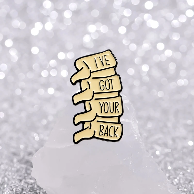 IT'S GOING TIBIA OKAY Emaille-Anstecknadeln, individuelle Wirbelsäulenknochen, I'VE GOT YOUR BACK Broschen, Anstecknadeln, lustiger Schmuck, Geschenk für Freunde – Detail 6