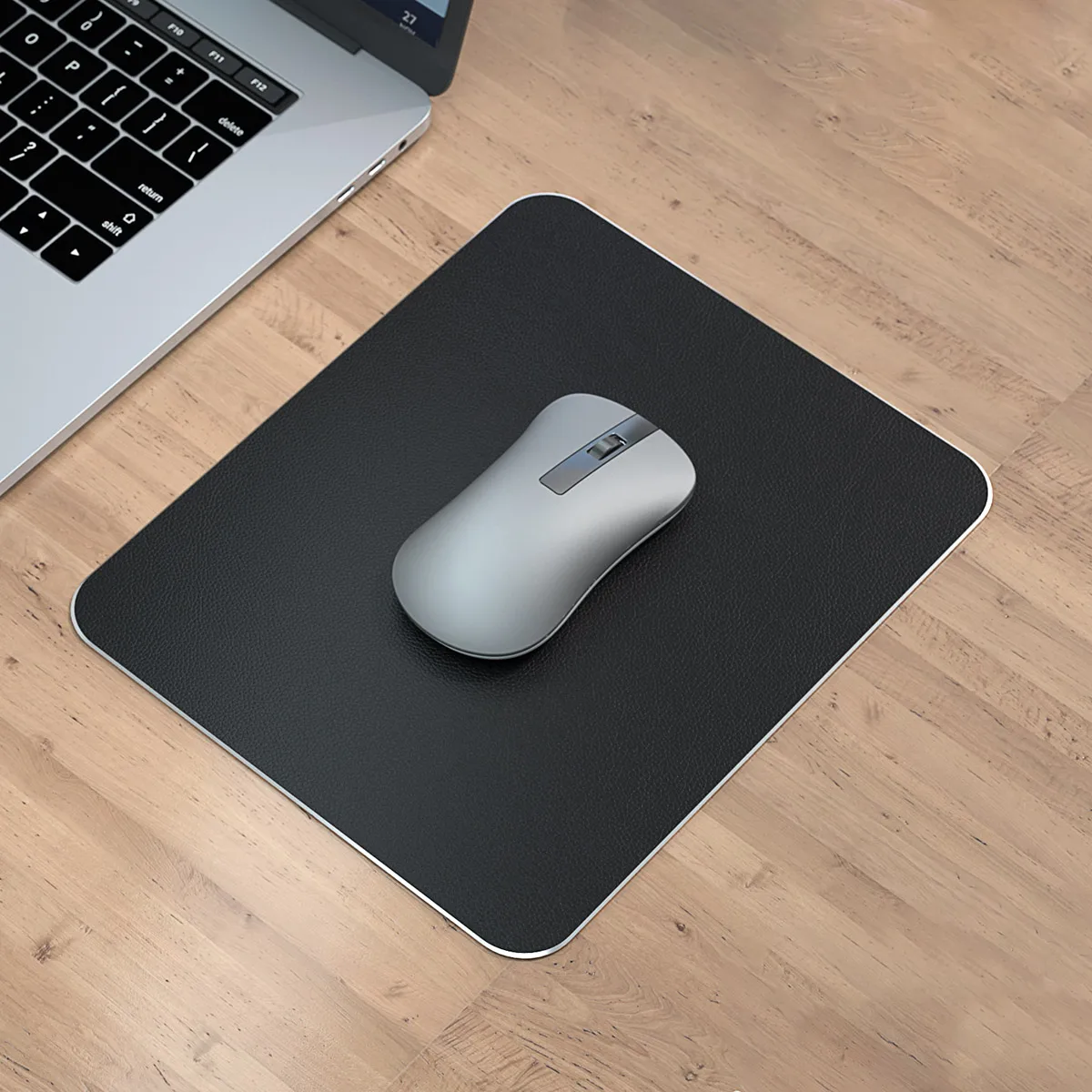 Metal Duro Mouse Pad com Anti-slip Pads Base de Alumínio pu Duplo Lado Disponível Lavável Fino Mousepad Transporte Rápido Pacote