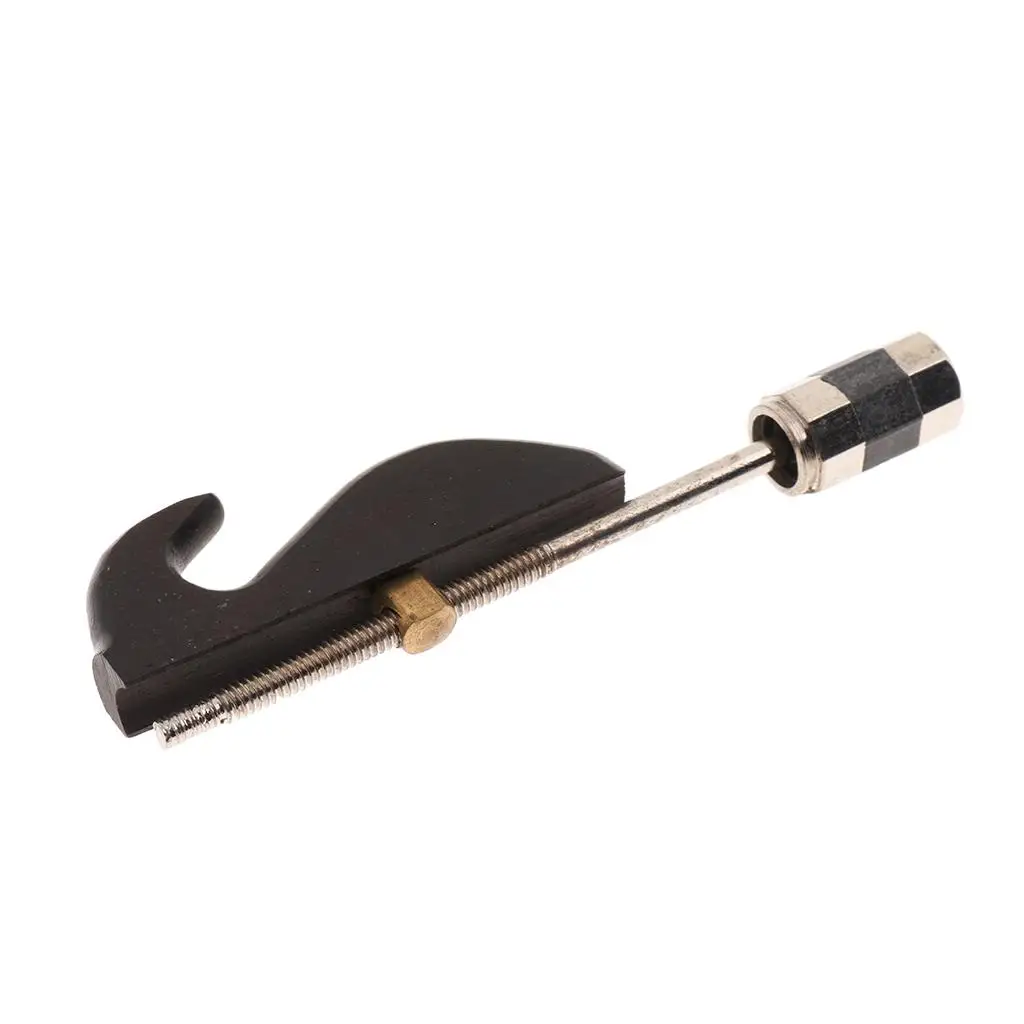 Black Sandalwood Erhu Bow Hook Screw Head Adjustable Tool for Erhu Players Black Sandalwood Bow Hook