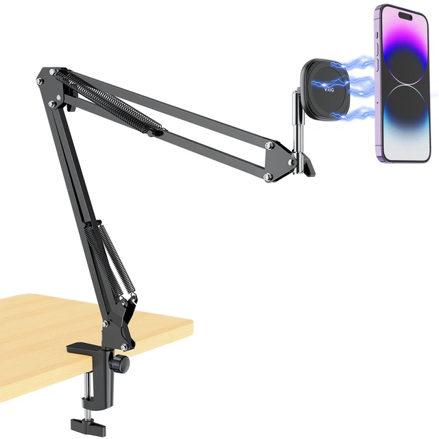 Bras articulé de montage vidéo aérien, support de téléphone portable,  support de webcam, pince de bras de bureau paresseux, suspension de bureau,  accessoire de ciseaux f - AliExpress