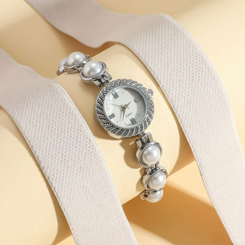 Ladies Watch, Fashion, Exquisite Versatile Pearl Bracelet Quartz Watch