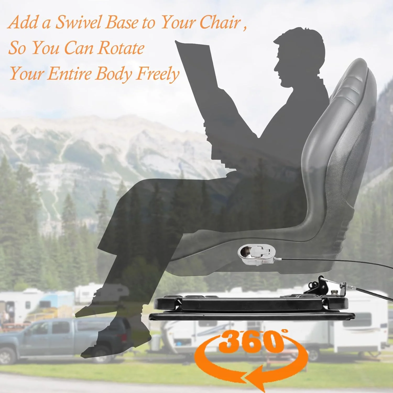 Heavy Duty Seat Swivel Base with Control Switch, 3.0mm Steel Plate Swivel Seat Base 360 Degree Rotatable for RV Van Camper Boat for sany sy215 220 225 5 7 walking foot valve bullet seat pressure plate oil seal base excavator parts