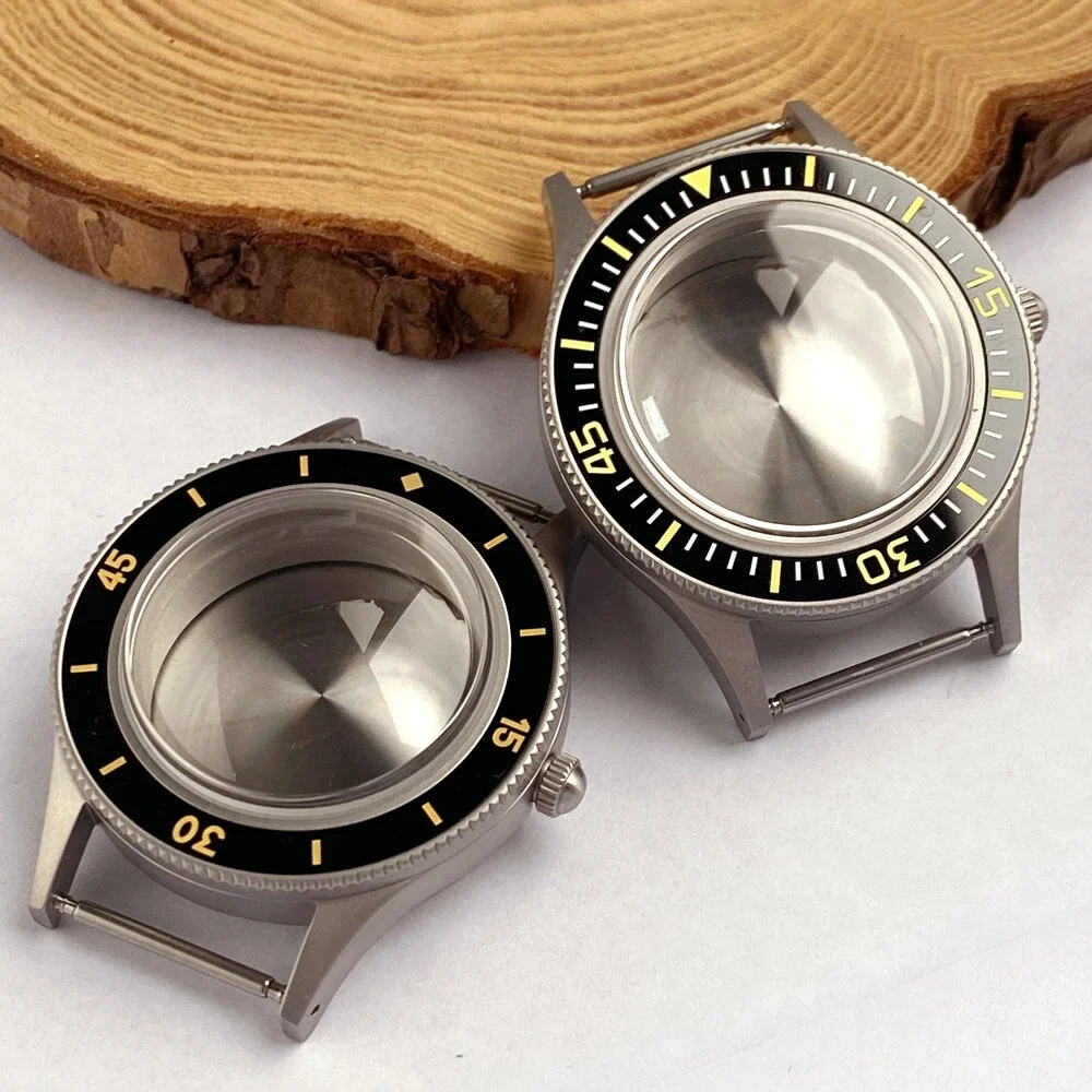 Sandblasted 40mm Watch Case with Double Dome Sapphire Crystal and Luminous Ghost Dial