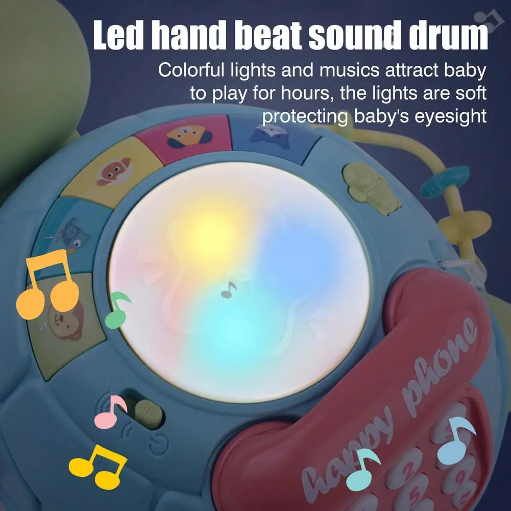 Multifunctional Crawling Turtle Telephone Baby Toy Puzzle Early Education Story Machine Musical Toy 6 Months Infant Baby Gifts 4