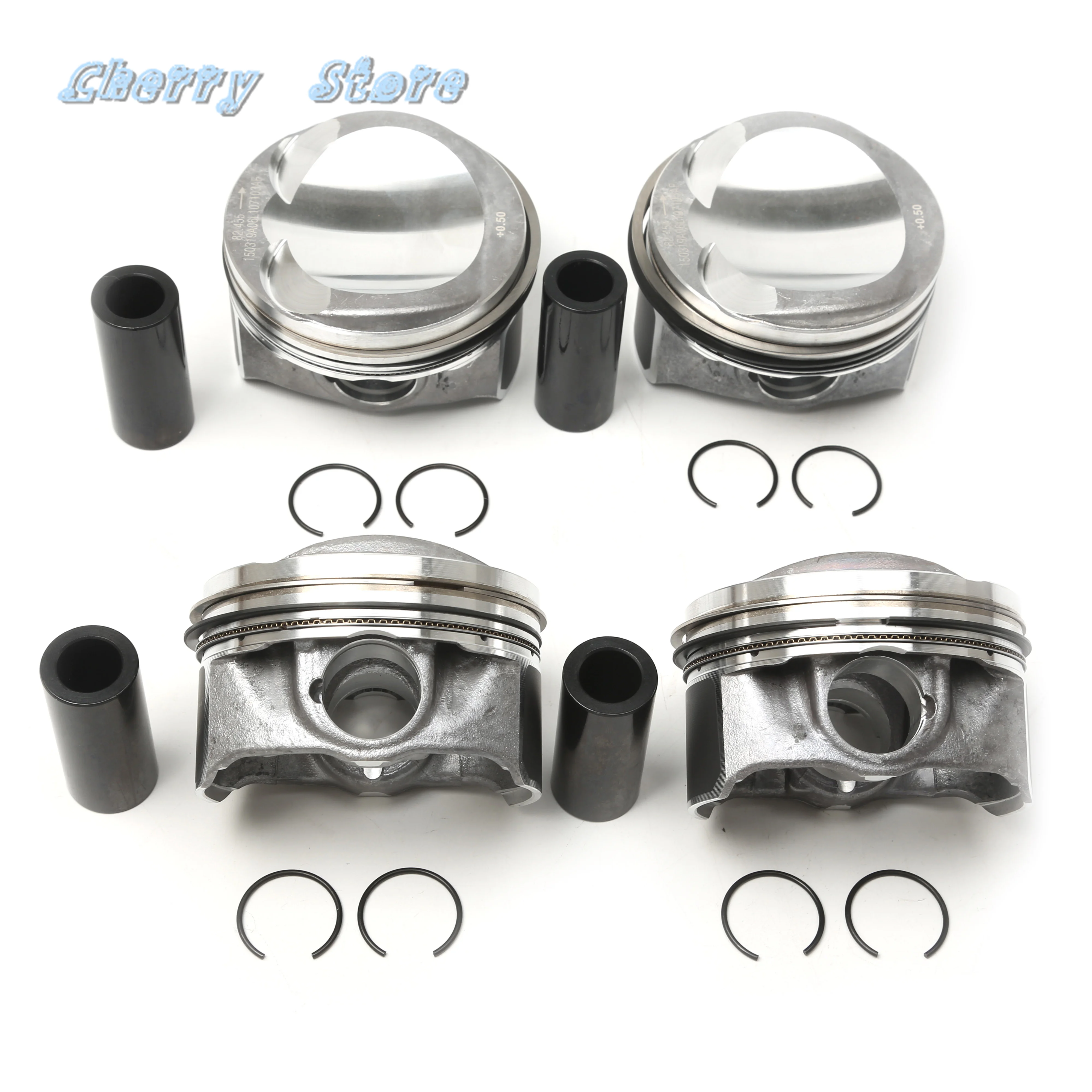 23mm Pistons & Pistons Rings Kit 82.51+0.5mm For Audi A3 A4 A5 Tt Vw Cc