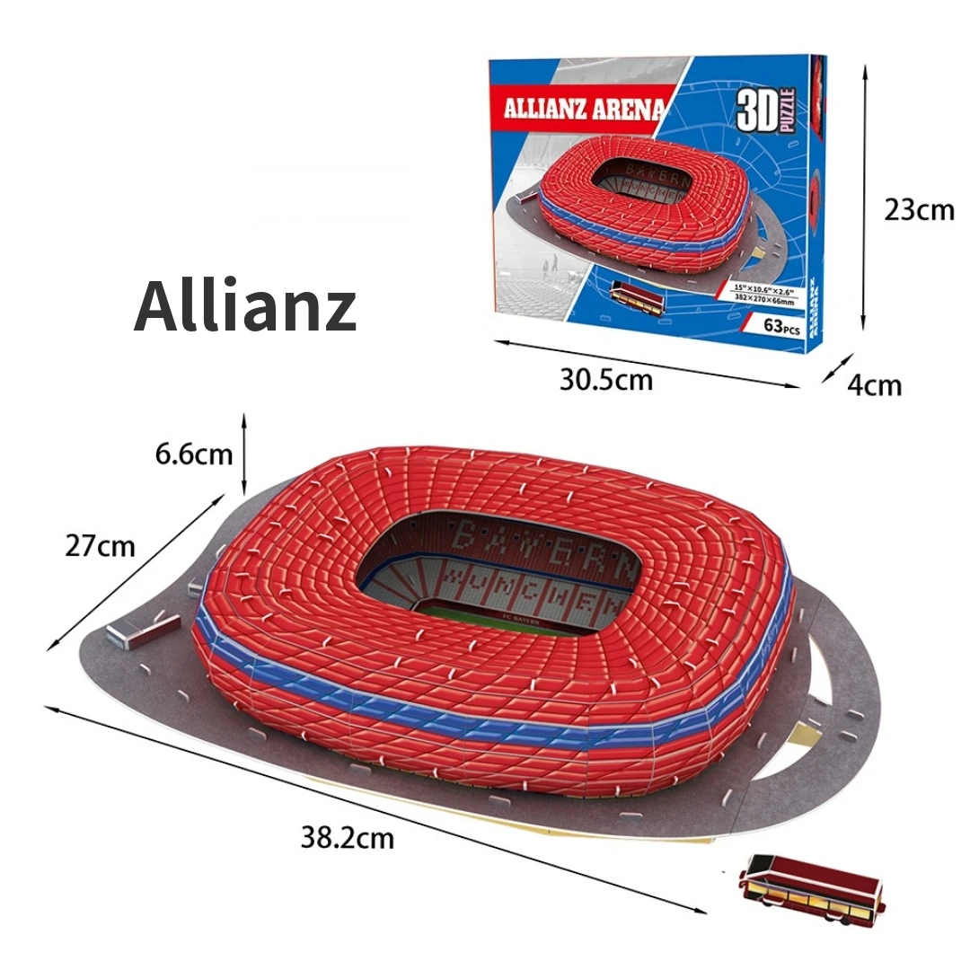 Large 3D Paper Stadium Puzzle for Football Enthusiasts – Perfect for Home Display & Holiday Gifts