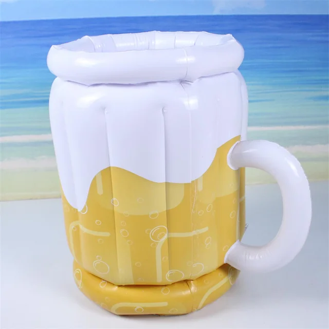 Summer Water Floating Mat Thickened PVC Inflatable Beer Barrel Outdoor Cold Beer Tools Beach Pool Party Accessories 2