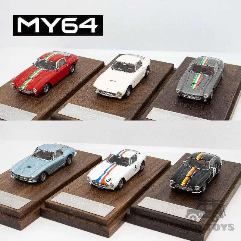 

MY64 1:64 Classic 250GT SWB S/N 2095GT / Light Blue /Nero Black Resin Model Car