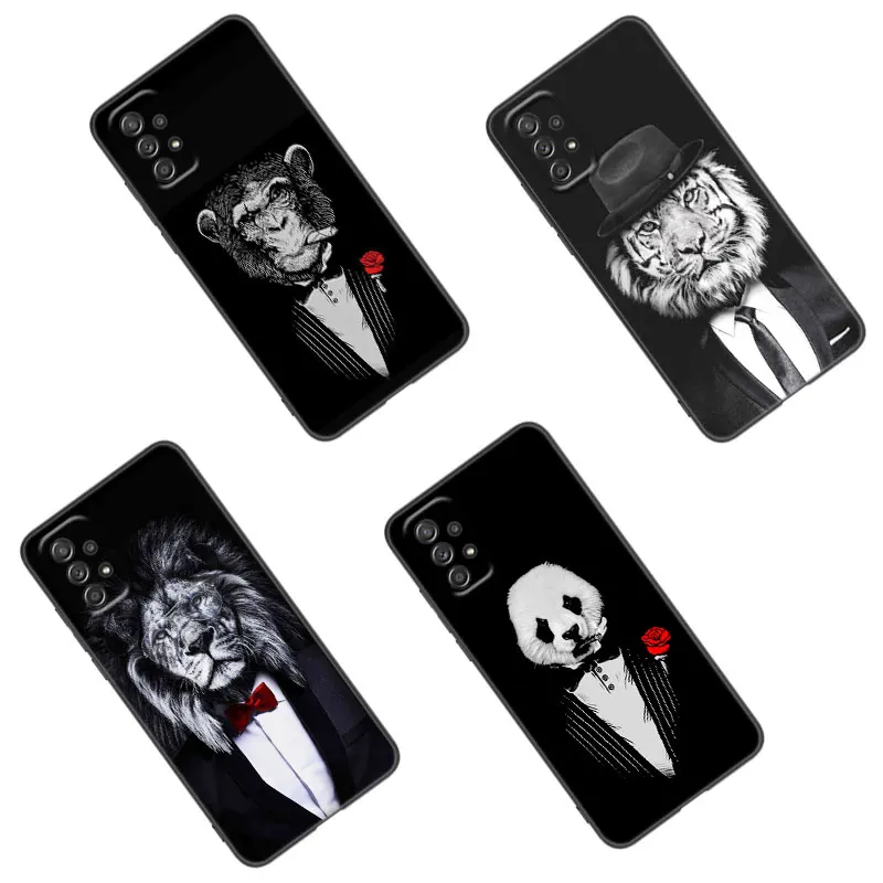 Man Suit Shirt Tie Phone Case For Samsung A04 A21 A30 A50 A52 S A13 A14 A22 A23 A32 A53 A73 5G A11 A12 A31 A33 A51 A70 A71 A72