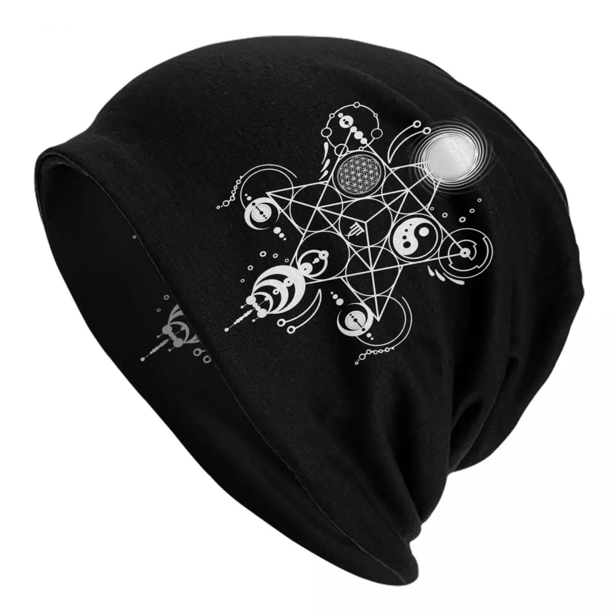 

Sacred Crops Skullies Beanies Hats Geometry Magic Mandala Vintage Men Women Outdoor Caps Warm Dual-use Bonnet Knitted Hat