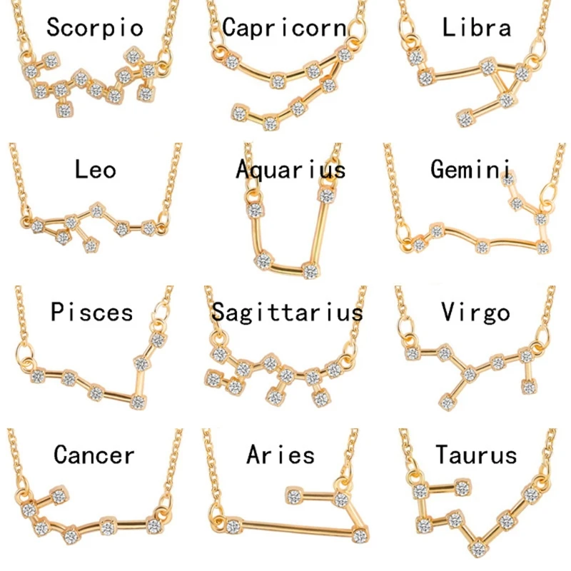 

12x Zodiac Sign Pendants 12 for DIY Bracelet Jewelry Making